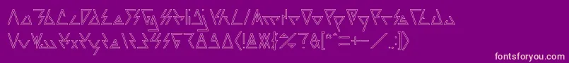 LAGGTASTIC Hollow Font – Pink Fonts on Purple Background