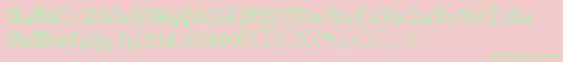 GfGesetz Font – Green Fonts on Pink Background