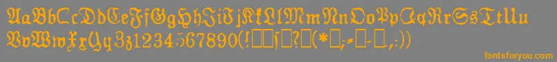 GfGesetz Font – Orange Fonts on Gray Background