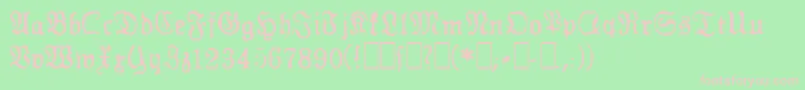 GfGesetz Font – Pink Fonts on Green Background