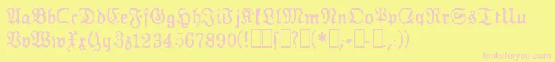 GfGesetz Font – Pink Fonts on Yellow Background