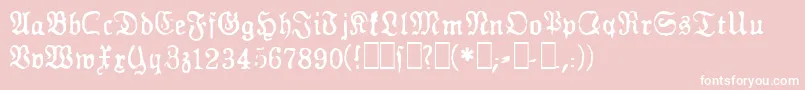 GfGesetz Font – White Fonts on Pink Background