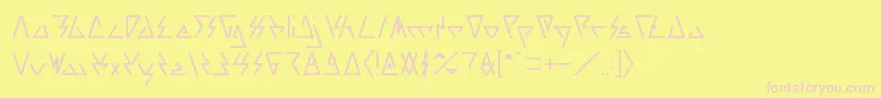 LAGGTASTIC Light-fontti – vaaleanpunaiset fontit keltaisella taustalla
