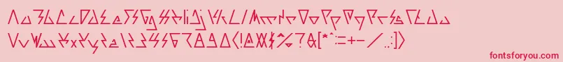 フォントLAGGTASTIC Light – ピンクの背景に赤い文字