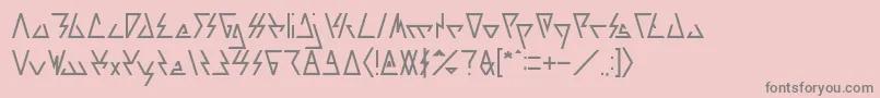 フォントLAGGTASTIC – ピンクの背景に灰色の文字