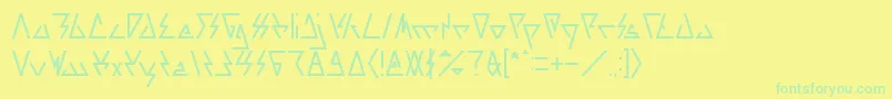 LAGGTASTIC-fontti – vihreät fontit keltaisella taustalla