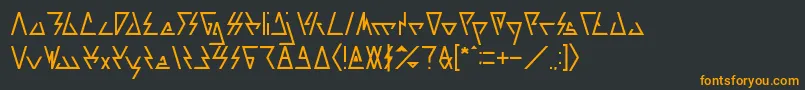 フォントLAGGTASTIC – 黒い背景にオレンジの文字