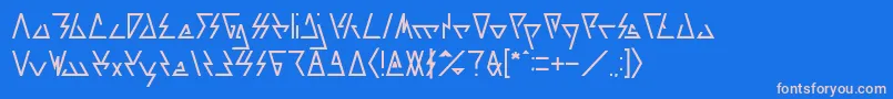 フォントLAGGTASTIC – ピンクの文字、青い背景