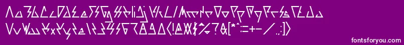 Więcej informacji o czcionce LAGGTASTIC Czcionka LAGGTASTIC – białe czcionki na fioletowym tle