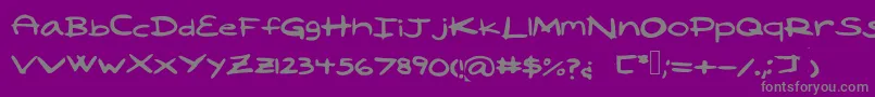 フォントLaila – 紫の背景に灰色の文字
