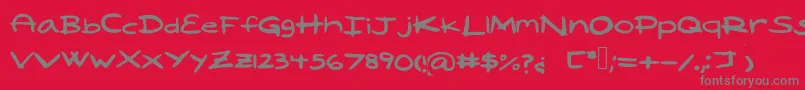 Laila Font – Gray Fonts on Red Background