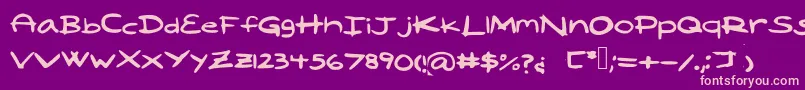 Laila Font – Pink Fonts on Purple Background