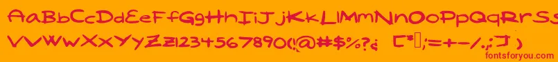 Laila Font – Red Fonts on Orange Background