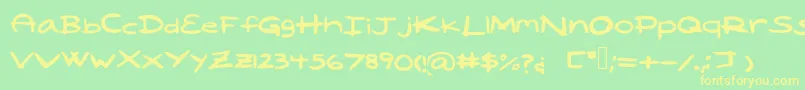 Шрифт Laila – жёлтые шрифты на зелёном фоне