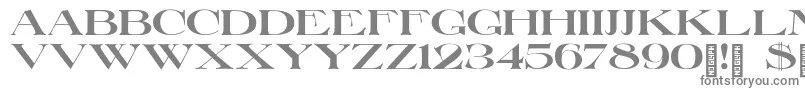 フォントLakeGiles – 白い背景に灰色の文字