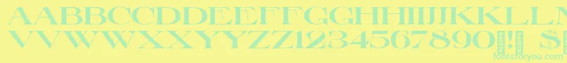 Police LakeGiles – polices vertes sur fond jaune
