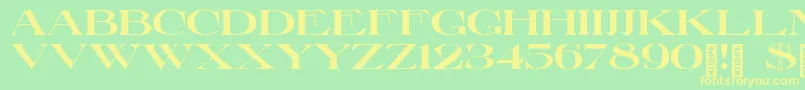 LakeGiles Font – Yellow Fonts on Green Background