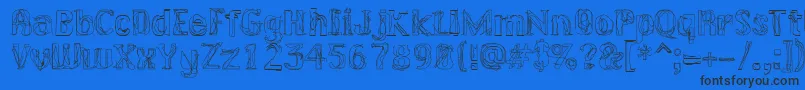 LAKERG   Font – Black Fonts on Blue Background