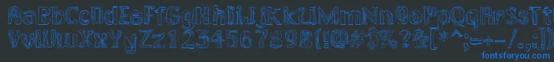LAKERG   Font – Blue Fonts on Black Background