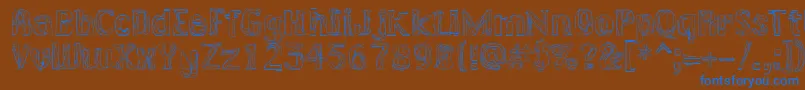 LAKERG   Font – Blue Fonts on Brown Background