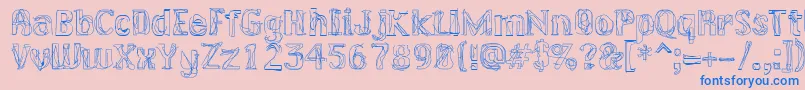 LAKERG   Font – Blue Fonts on Pink Background
