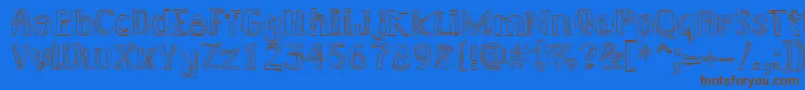 LAKERG   Font – Brown Fonts on Blue Background