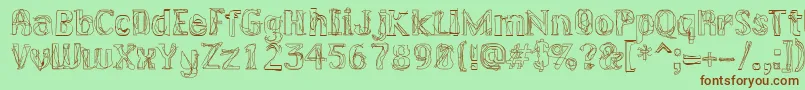 LAKERG   Font – Brown Fonts on Green Background