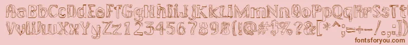 LAKERG   Font – Brown Fonts on Pink Background
