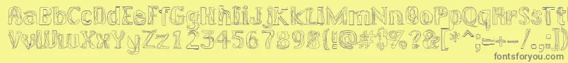 LAKERG   Font – Gray Fonts on Yellow Background
