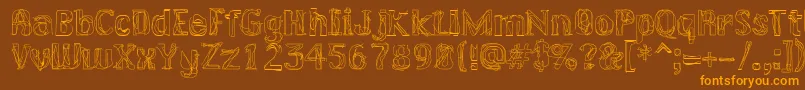 LAKERG   Font – Orange Fonts on Brown Background