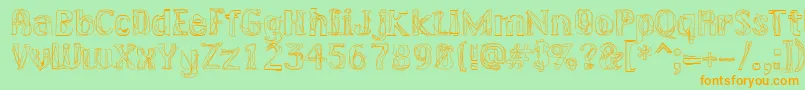 LAKERG   Font – Orange Fonts on Green Background
