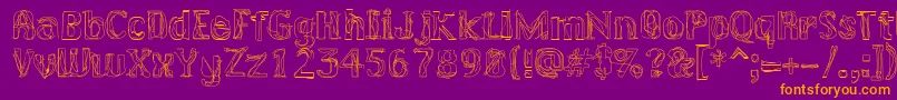 LAKERG   Font – Orange Fonts on Purple Background