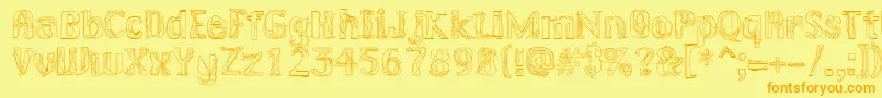 LAKERG   Font – Orange Fonts on Yellow Background