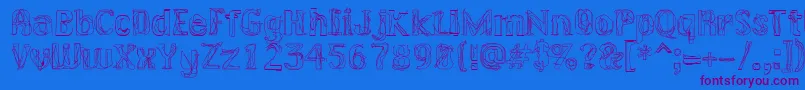 LAKERG   Font – Purple Fonts on Blue Background