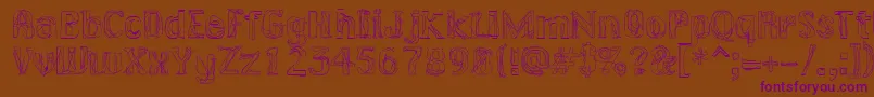LAKERG   Font – Purple Fonts on Brown Background