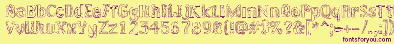 LAKERG   Font – Purple Fonts on Yellow Background