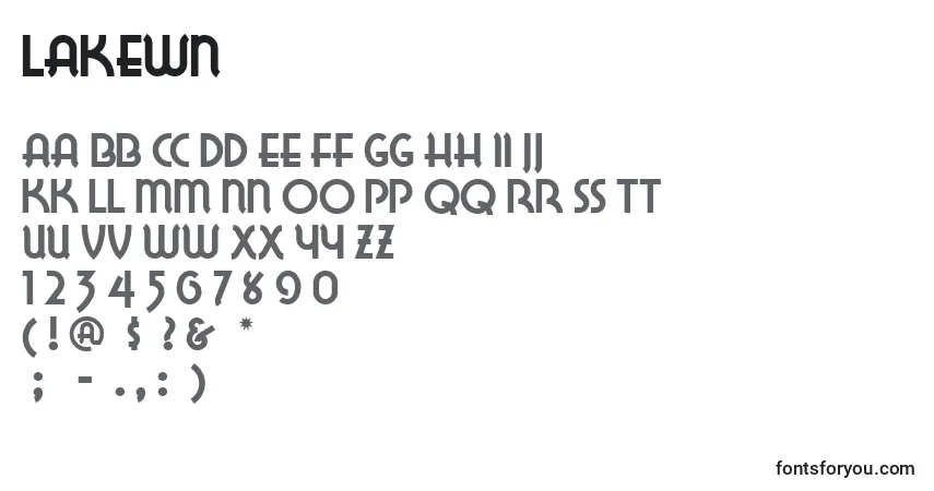 Czcionka LAKEWN   (132156) – alfabet, cyfry, specjalne znaki