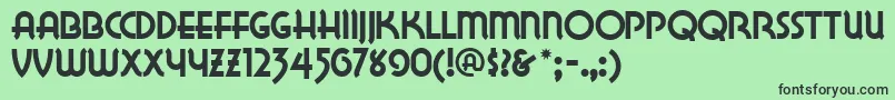 LAKEWN   Font – Black Fonts on Green Background