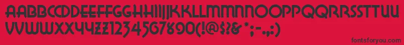 LAKEWN   Font – Black Fonts on Red Background