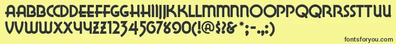 LAKEWN   Font – Black Fonts on Yellow Background