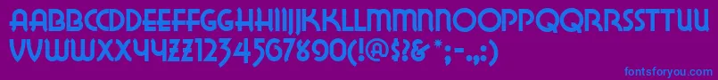 LAKEWN   Font – Blue Fonts on Purple Background