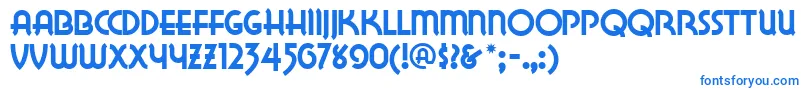 LAKEWN   Font – Blue Fonts on White Background