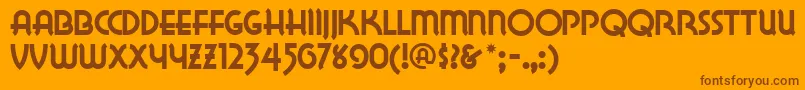 LAKEWN   Font – Brown Fonts on Orange Background