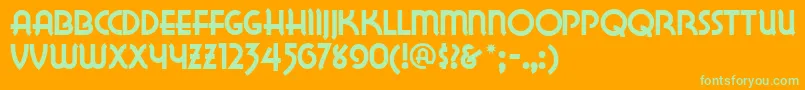 LAKEWN   Font – Green Fonts on Orange Background