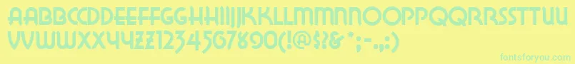 LAKEWN   Font – Green Fonts on Yellow Background