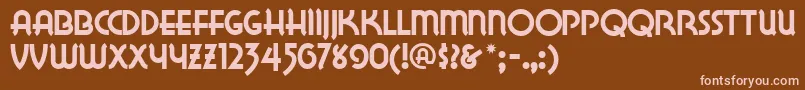 LAKEWN   Font – Pink Fonts on Brown Background