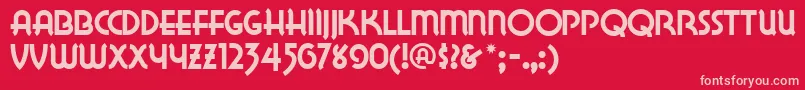 LAKEWN   Font – Pink Fonts on Red Background