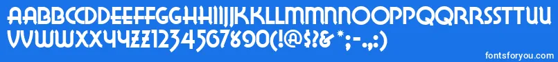 LAKEWN   Font – White Fonts on Blue Background