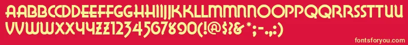 LAKEWN   Font – Yellow Fonts on Red Background