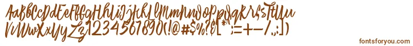 Шрифт Laksana Typeface – коричневые шрифты на белом фоне